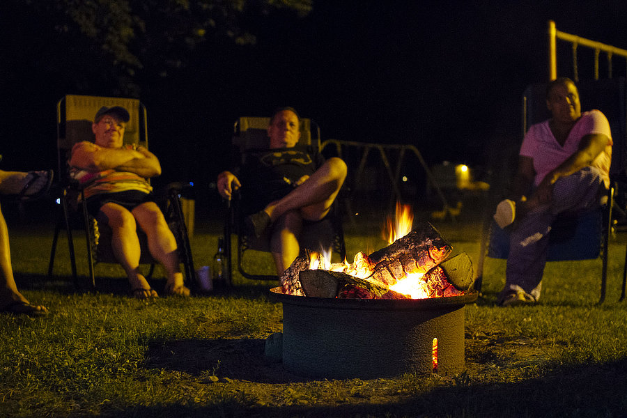 Evening campfire